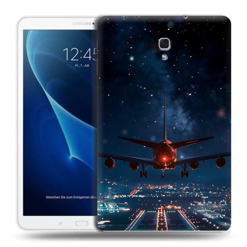 Силиконовый чехол на Samsung Galaxy Tab A 10.5 с принтом самолет Силиконовый чехол на Samsung Galaxy Tab A 10.5 с принтом самолет