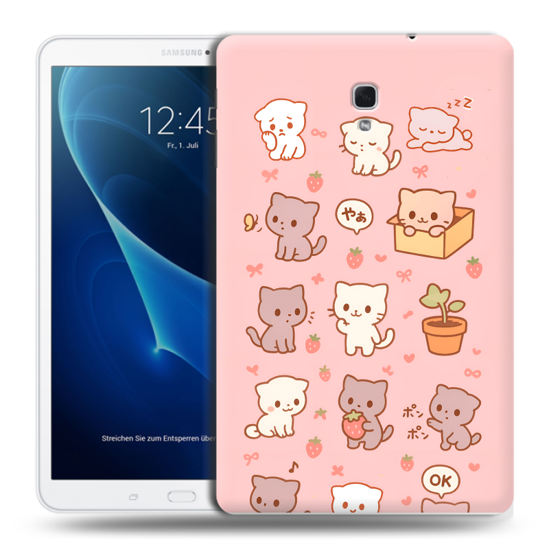 Силиконовый чехол на Samsung Galaxy Tab A 10.5 с принтом Hello Kitty Хелоу Кити Силиконовый чехол на Samsung Galaxy Tab A 10.5 с принтом Hello Kitty Хелоу Кити