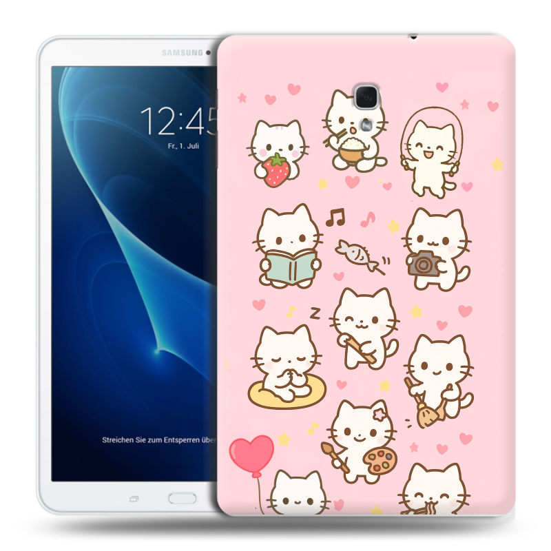 Силиконовый чехол на Samsung Galaxy Tab A 10.5 с принтом Hello Kitty Хелоу Кити Силиконовый чехол на Samsung Galaxy Tab A 10.5 с принтом Hello Kitty Хелоу Кити