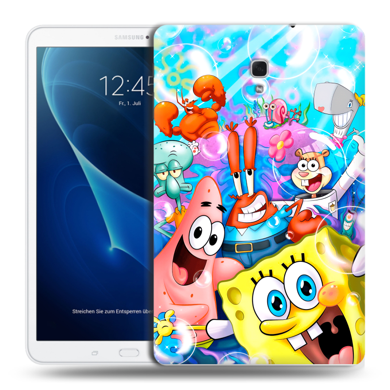 Силиконовый чехол на Samsung Galaxy Tab A 10.5 с принтом спанчбоб спанч боб Силиконовый чехол на Samsung Galaxy Tab A 10.5 с принтом спанчбоб спанч боб