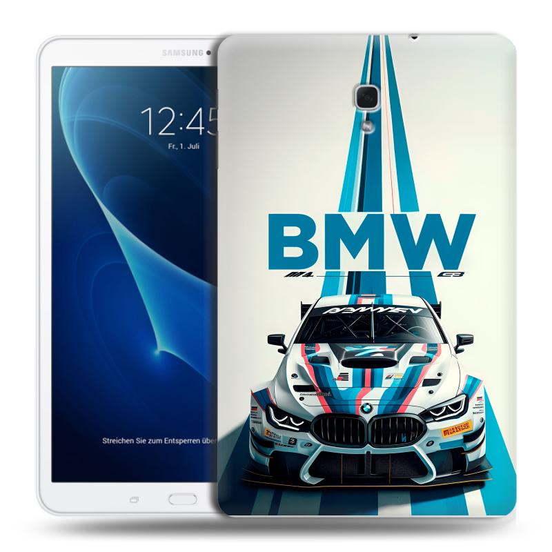 Силиконовый чехол на Samsung Galaxy Tab A 10.5 с принтом БМВ BMW Силиконовый чехол на Samsung Galaxy Tab A 10.5 с принтом БМВ BMW