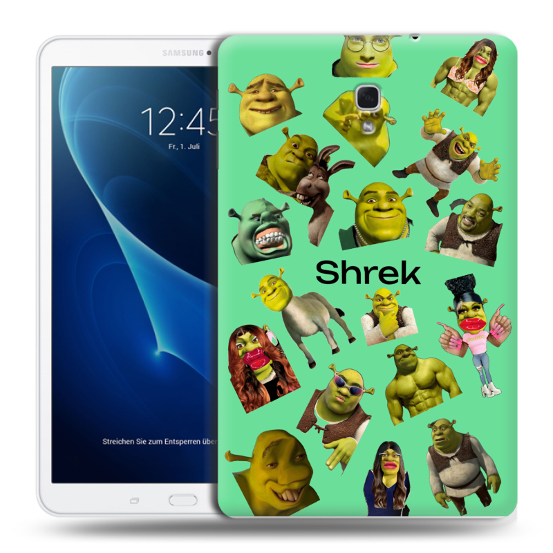 Силиконовый чехол на Samsung Galaxy Tab A 10.5 с принтом Шрек Shrek Силиконовый чехол на Samsung Galaxy Tab A 10.5 с принтом Шрек Shrek