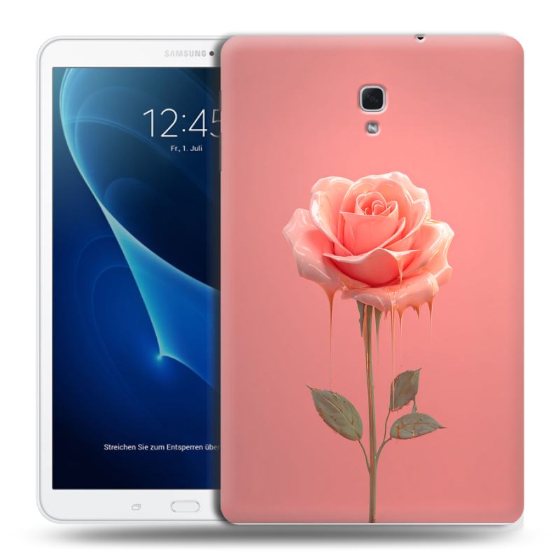 Силиконовый чехол на Samsung Galaxy Tab A 10.5 с принтом Розовая роза Силиконовый чехол на Samsung Galaxy Tab A 10.5 с принтом Розовая роза