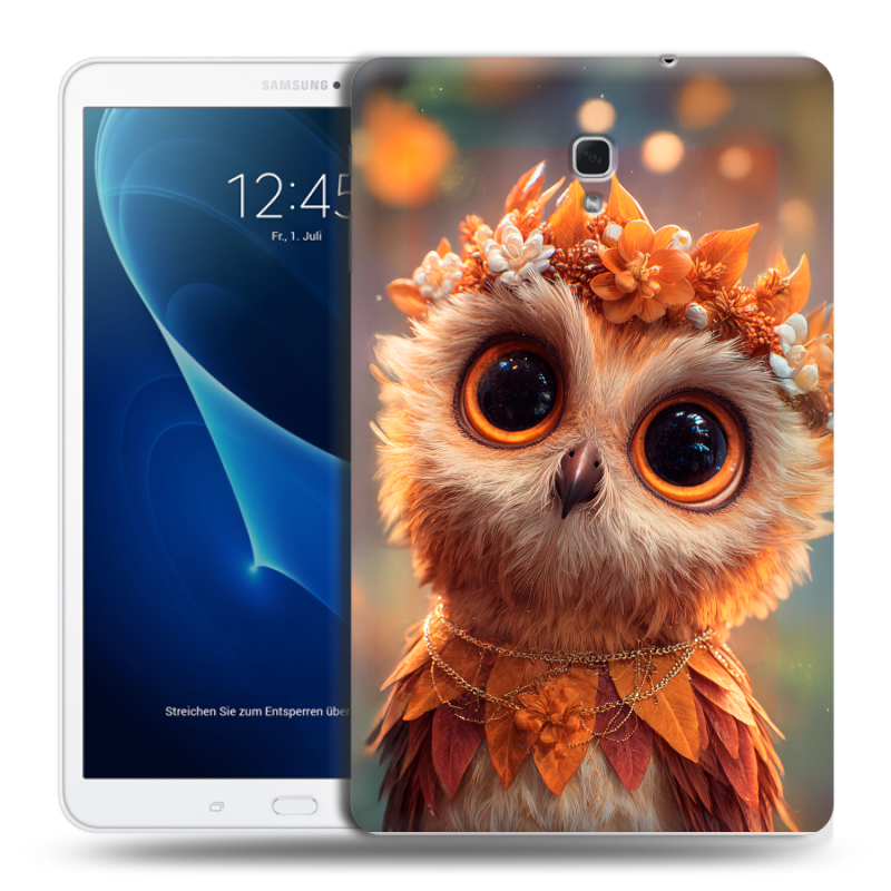 Силиконовый чехол на Samsung Galaxy Tab A 10.5 с принтом Милая сова Силиконовый чехол на Samsung Galaxy Tab A 10.5 с принтом Милая сова
