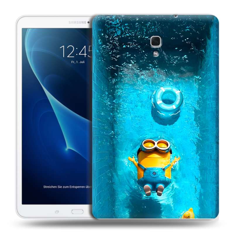 Силиконовый чехол на Samsung Galaxy Tab A 10.5 с принтом Миньоны Силиконовый чехол на Samsung Galaxy Tab A 10.5 с принтом Миньоны