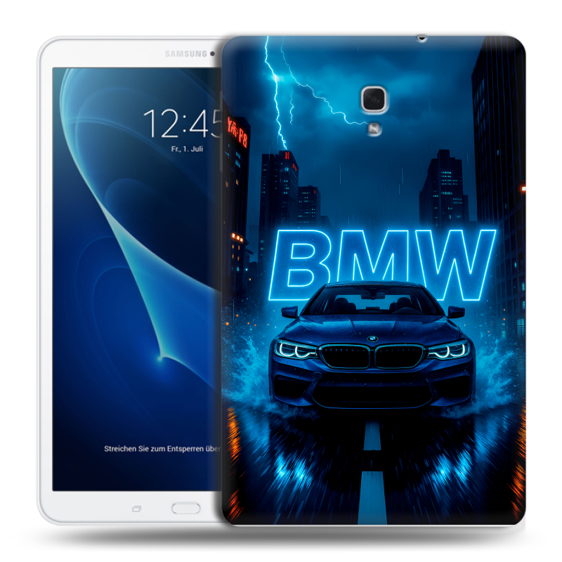 Силиконовый чехол на Samsung Galaxy Tab A 10.5 с принтом BMW БМВ Силиконовый чехол на Samsung Galaxy Tab A 10.5 с принтом BMW БМВ
