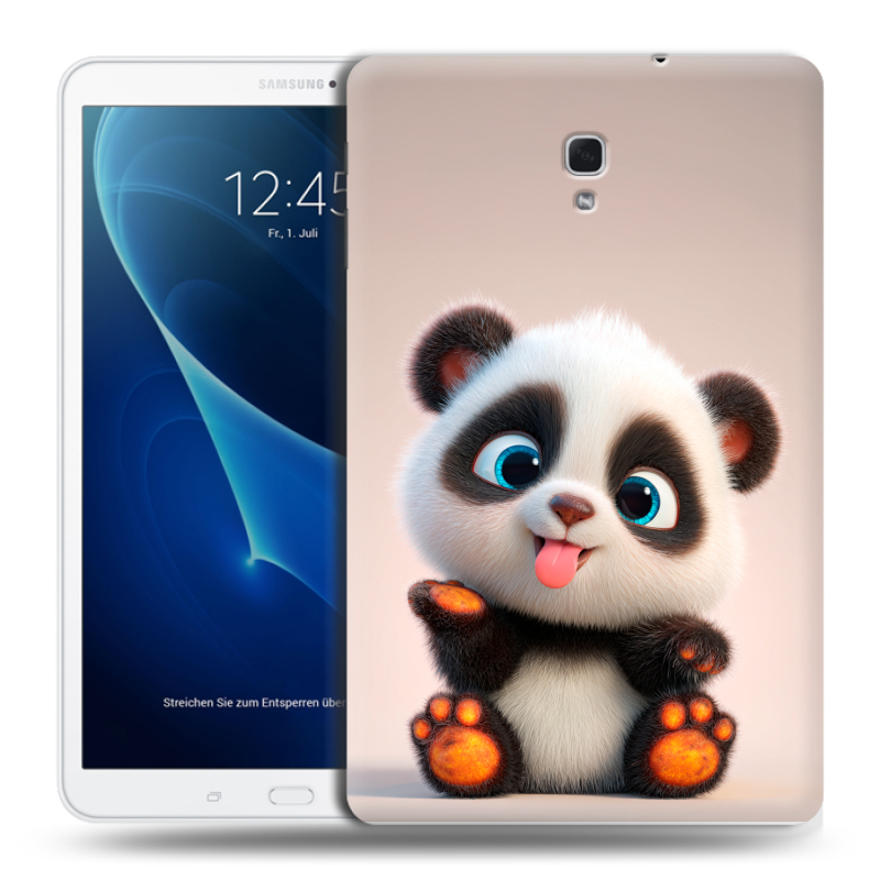 Силиконовый чехол на Samsung Galaxy Tab A 10.5 с принтом милая панда Силиконовый чехол на Samsung Galaxy Tab A 10.5 с принтом милая панда