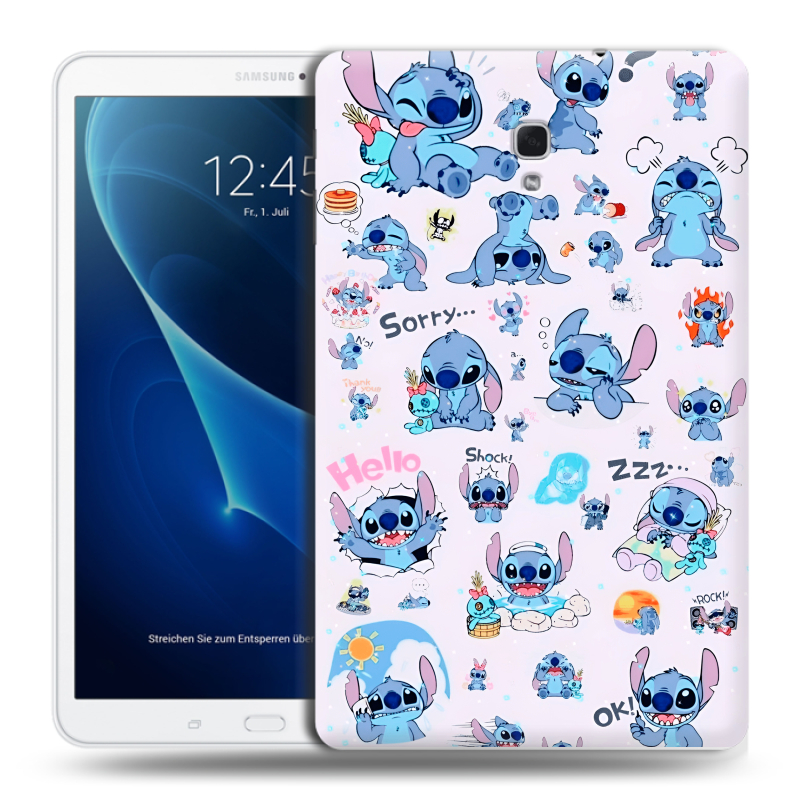 Силиконовый чехол на Samsung Galaxy Tab A 10.5 с принтом Лило и Стич Силиконовый чехол на Samsung Galaxy Tab A 10.5 с принтом Лило и Стич