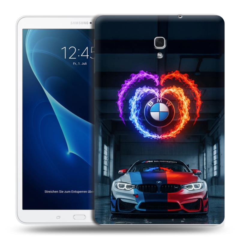 Силиконовый чехол на Samsung Galaxy Tab A 10.5 с принтом BMW БМВ Силиконовый чехол на Samsung Galaxy Tab A 10.5 с принтом BMW БМВ