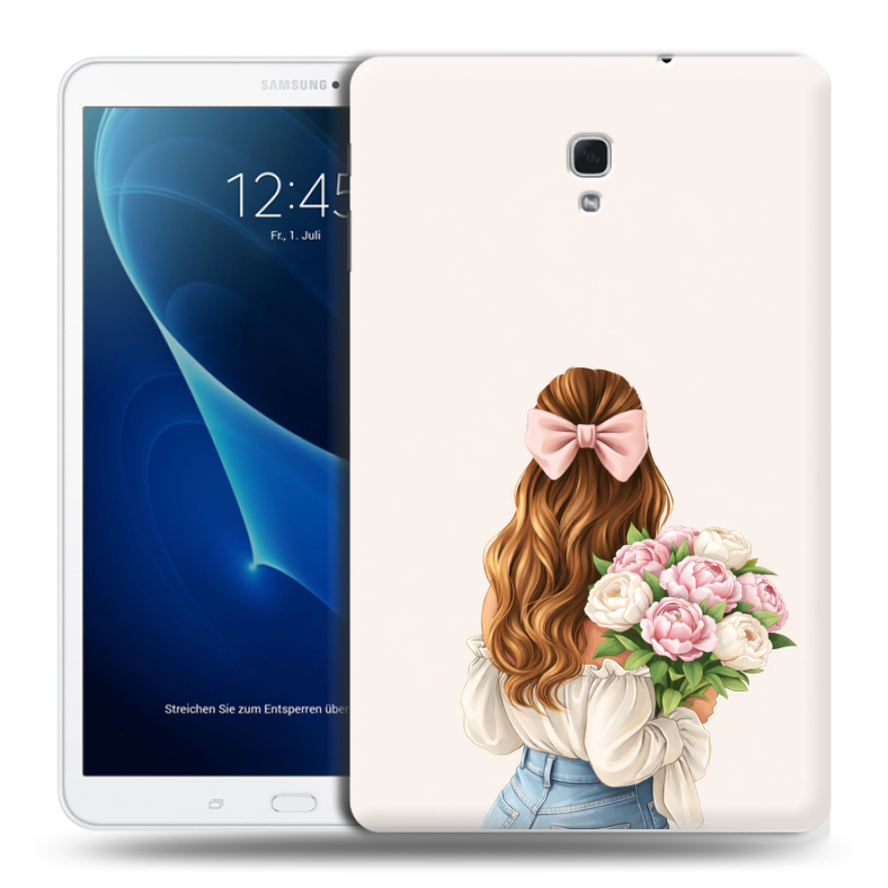 Силиконовый чехол на Samsung Galaxy Tab A 10.5 с принтом женский Силиконовый чехол на Samsung Galaxy Tab A 10.5 с принтом женский
