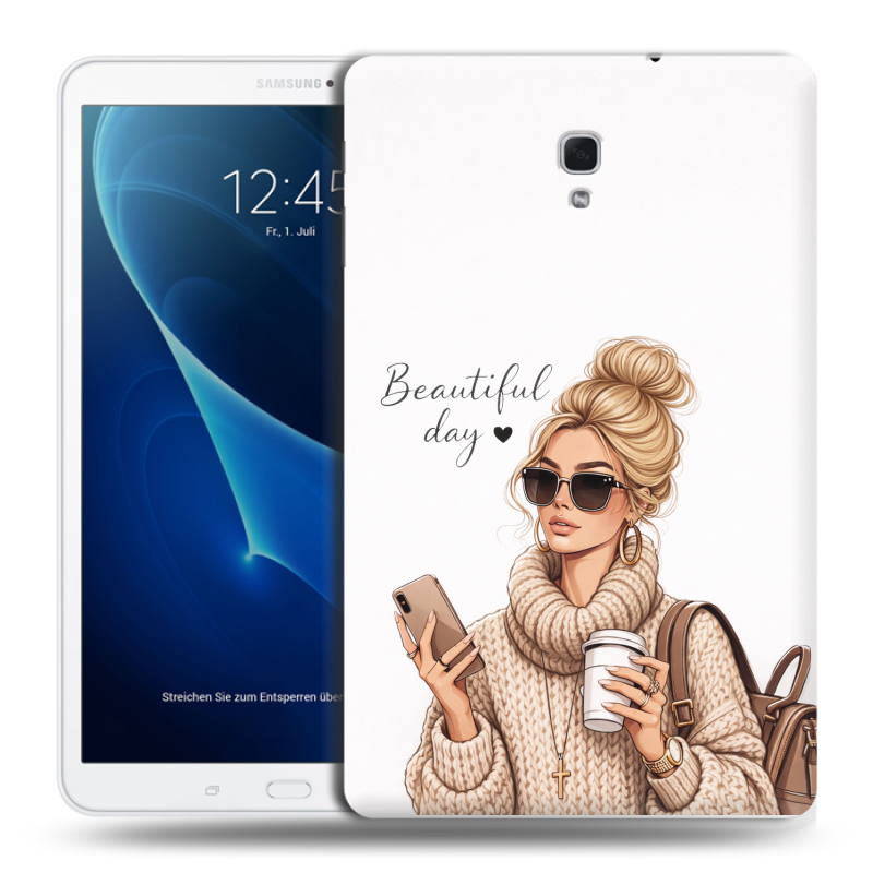 Силиконовый чехол на Samsung Galaxy Tab A 10.5 с принтом женский Силиконовый чехол на Samsung Galaxy Tab A 10.5 с принтом женский