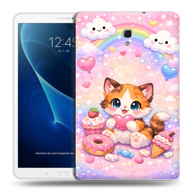 Силиконовый чехол на Samsung Galaxy Tab A 10.5 с принтом для девочек Силиконовый чехол на Samsung Galaxy Tab A 10.5 с принтом для девочек