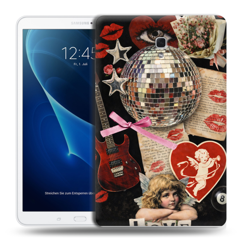 Силиконовый чехол на Samsung Galaxy Tab A 10.5 с принтом для девочек Силиконовый чехол на Samsung Galaxy Tab A 10.5 с принтом для девочек