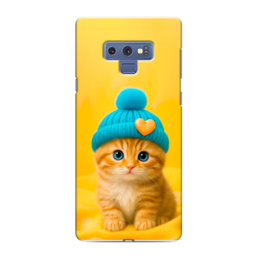 Силиконовый чехол на Samsung Galaxy Note 9 с принтом Котенок в шапке Силиконовый чехол на Samsung Galaxy Note 9 с принтом Котенок в шапке