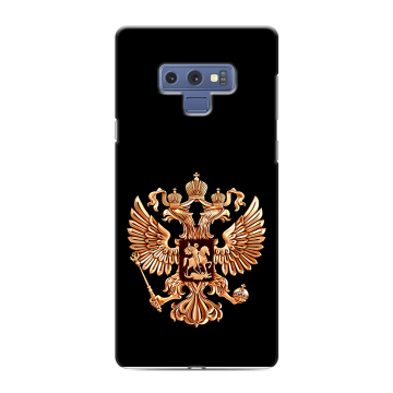Силиконовый чехол на Samsung Galaxy Note 9 с принтом Герб России золотой