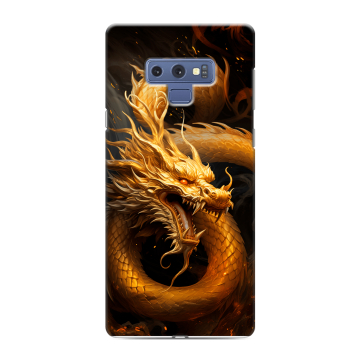 Силиконовый чехол на Samsung Galaxy Note 9 с принтом Золотой дракон