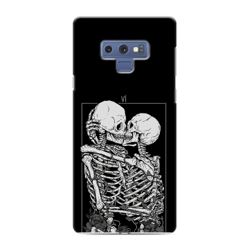 Силиконовый чехол на Samsung Galaxy Note 9 с принтом Поцелуй скелетов Силиконовый чехол на Samsung Galaxy Note 9 с принтом Поцелуй скелетов
