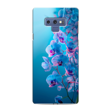 Силиконовый чехол на Samsung Galaxy Note 9 с принтом голубые орхидеи Силиконовый чехол на Samsung Galaxy Note 9 с принтом голубые орхидеи