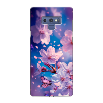 Силиконовый чехол на Samsung Galaxy Note 9 с принтом цветы бабочки Силиконовый чехол на Samsung Galaxy Note 9 с принтом цветы бабочки