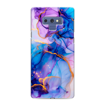 Силиконовый чехол на Samsung Galaxy Note 9 с принтом синий мрамор Силиконовый чехол на Samsung Galaxy Note 9 с принтом синий мрамор