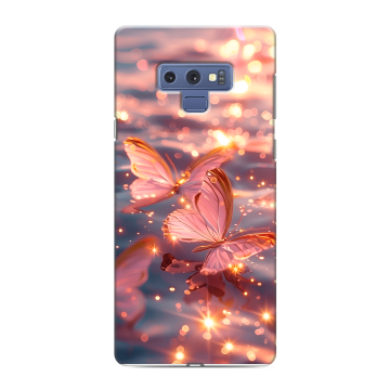 Силиконовый чехол на Samsung Galaxy Note 9 с принтом бабочки розовые