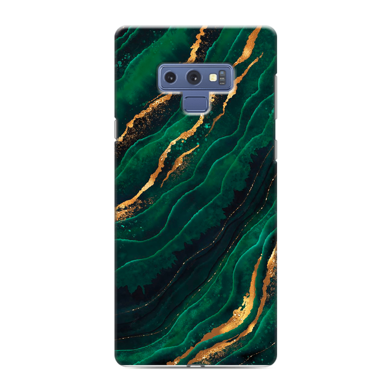 Силиконовый чехол на Samsung Galaxy Note 9 с принтом Мрамор зеленое золото Силиконовый чехол на Samsung Galaxy Note 9 с принтом Мрамор зеленое золото