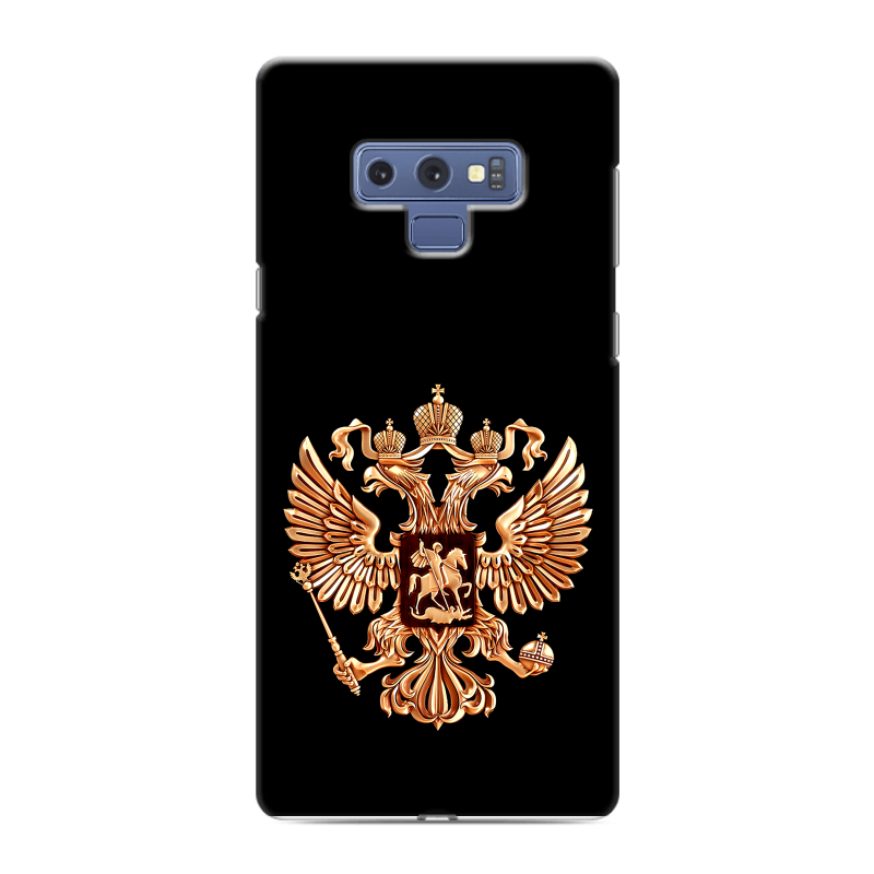Силиконовый противоударный чехол на Samsung Galaxy Note 9 с принтом Герб России золотой Силиконовый противоударный чехол на Samsung Galaxy Note 9 с принтом Герб России золотой