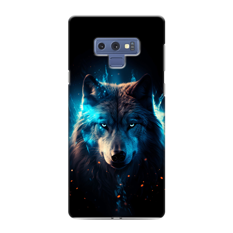 Силиконовый противоударный чехол на Samsung Galaxy Note 9 с принтом Волк ночной Силиконовый противоударный чехол на Samsung Galaxy Note 9 с принтом Волк ночной