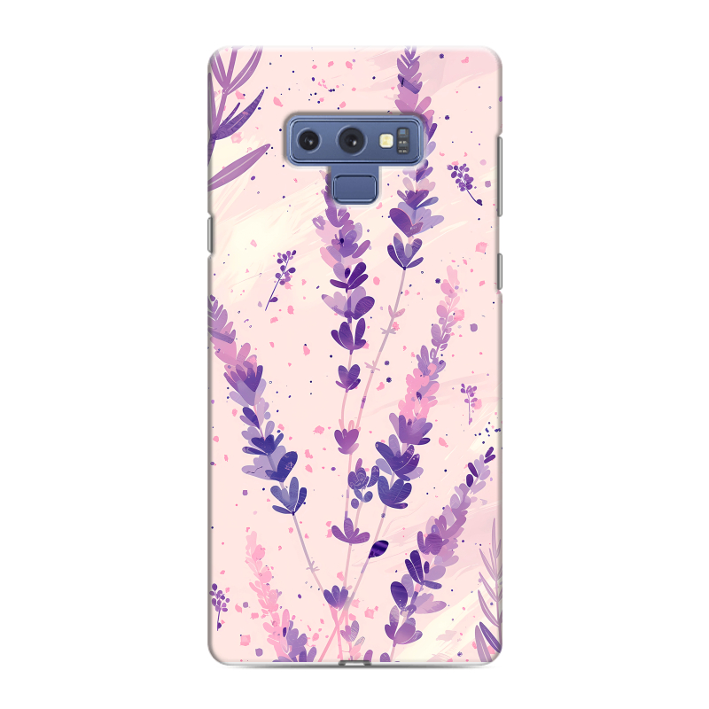 Силиконовый чехол на Samsung Galaxy Note 9 с принтом цветы лаванда Силиконовый чехол на Samsung Galaxy Note 9 с принтом цветы лаванда