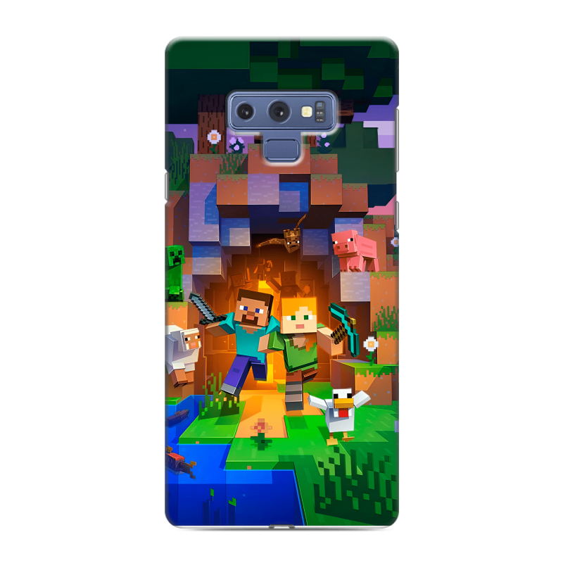 Силиконовый чехол на Samsung Galaxy Note 9 с принтом Майнкрафт Minecraft Силиконовый чехол на Samsung Galaxy Note 9 с принтом Майнкрафт Minecraft