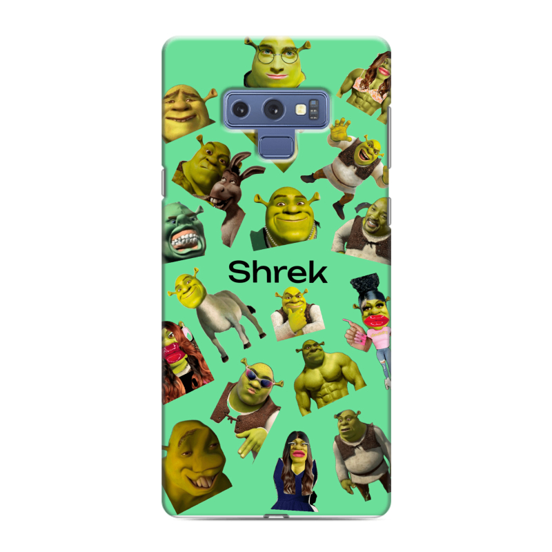 Силиконовый противоударный чехол на Samsung Galaxy Note 9 с принтом Шрек Shrek Силиконовый противоударный чехол на Samsung Galaxy Note 9 с принтом Шрек Shrek