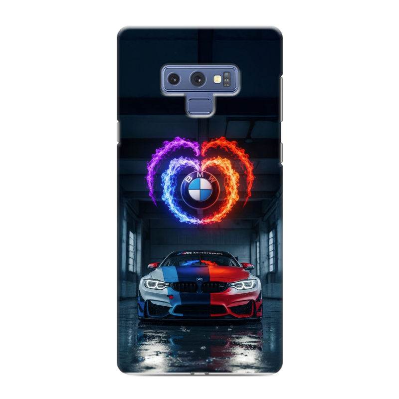 Силиконовый противоударный чехол на Samsung Galaxy Note 9 с принтом BMW БМВ Силиконовый противоударный чехол на Samsung Galaxy Note 9 с принтом BMW БМВ
