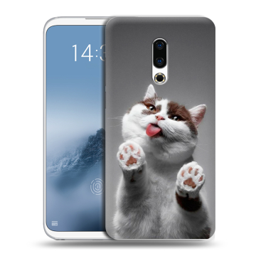 Силиконовый чехол на Meizu 16th Plus с принтом Коты Силиконовый чехол на Meizu 16th Plus с принтом Коты