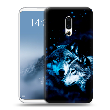 Силиконовый чехол на Meizu 16th Plus с принтом Волки Силиконовый чехол на Meizu 16th Plus с принтом Волки
