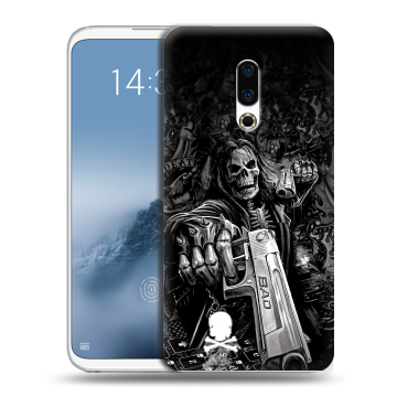 Силиконовый чехол на Meizu 16th Plus с принтом Скелет Силиконовый чехол на Meizu 16th Plus с принтом Скелет