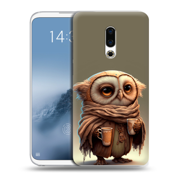 Силиконовый чехол на Meizu 16th Plus с принтом Сова Силиконовый чехол на Meizu 16th Plus с принтом Сова