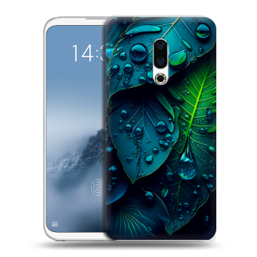 Силиконовый чехол на Meizu 16th Plus с принтом Листья Силиконовый чехол на Meizu 16th Plus с принтом Листья