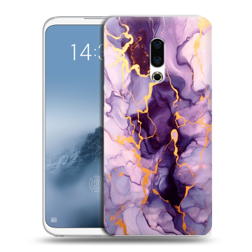 Силиконовый чехол на Meizu 16th Plus с принтом Мрамор Силиконовый чехол на Meizu 16th Plus с принтом Мрамор