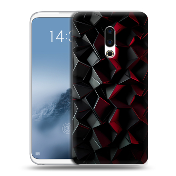 Силиконовый чехол на Meizu 16th Plus с принтом Абстракция