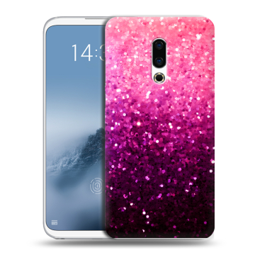 Силиконовый чехол на Meizu 16th Plus с принтом Блестки