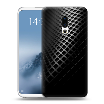 Силиконовый чехол на Meizu 16th Plus с принтом Текстура металла