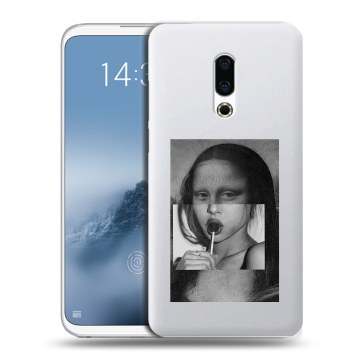Силиконовый чехол на Meizu 16th Plus с принтом Мона Лиза