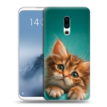 Силиконовый чехол на Meizu 16th Plus с принтом котенок Силиконовый чехол на Meizu 16th Plus с принтом котенок