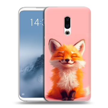 Силиконовый чехол на Meizu 16th Plus с принтом милая лиса Силиконовый чехол на Meizu 16th Plus с принтом милая лиса