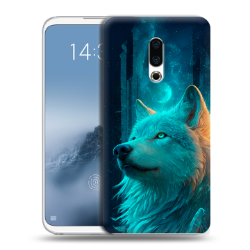 Силиконовый чехол на Meizu 16th Plus с принтом бабочки саккура
