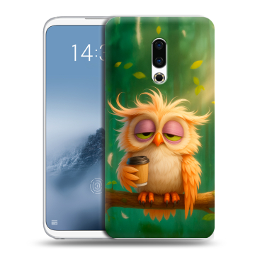 Силиконовый чехол на Meizu 16th Plus с принтом сова
