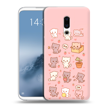 Силиконовый чехол на Meizu 16th Plus с принтом Hello Kitty Хелоу Кити