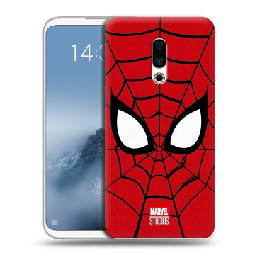 Силиконовый чехол на Meizu 16th Plus с принтом человек паук spiderman