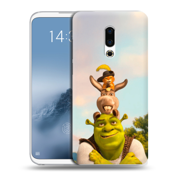 Силиконовый чехол на Meizu 16th Plus с принтом Шрек Shrek Силиконовый чехол на Meizu 16th Plus с принтом Шрек Shrek