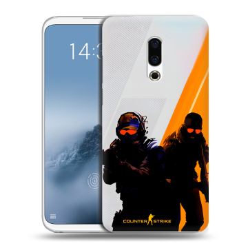 Силиконовый чехол на Meizu 16th Plus с принтом Контер страйк Counter strike